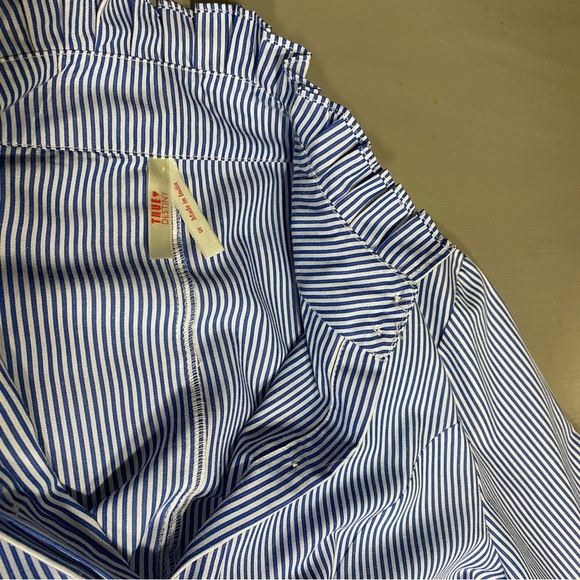 True Destiny -Blue & White  Striped Puff Sleeve Small - Picture 8 of 12